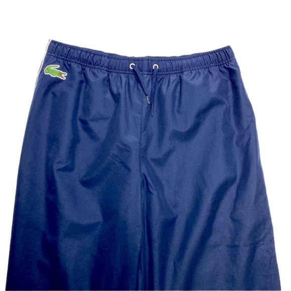 LACOSTE Lined Straight Leg Tennis Sweatpants in Navy Blue Size S - Picture 3 of 9